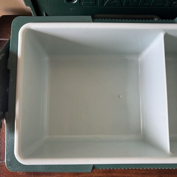 Vtg STANLEY Aladdin Green Insulated Divided Lunch Box Cooler NO THERMOS - Picture 10 of 15